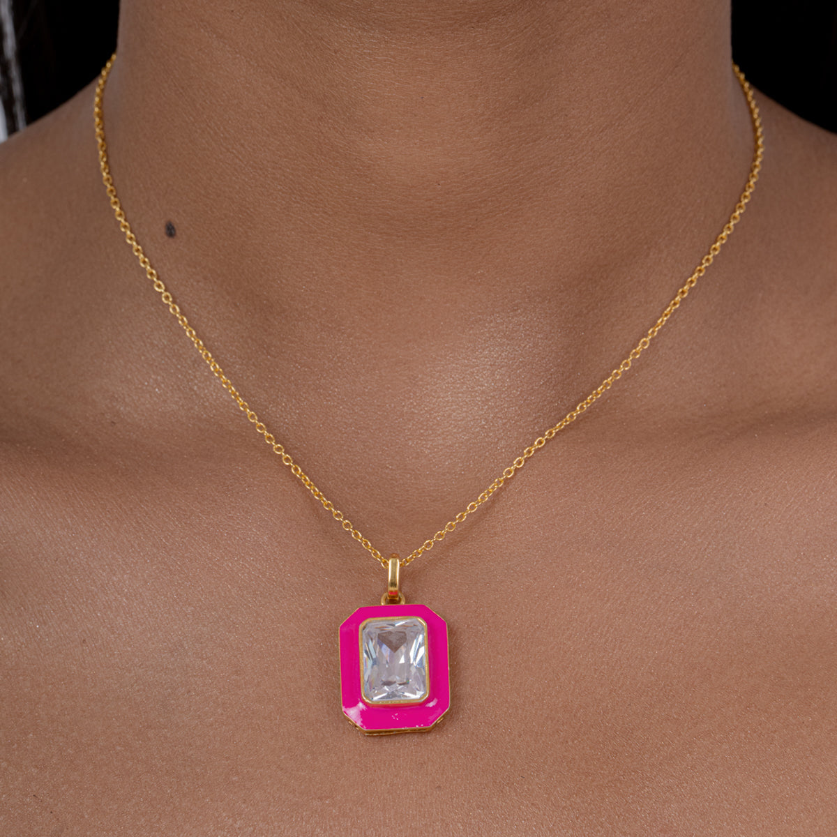 Hot Pink Tone Alma Necklace