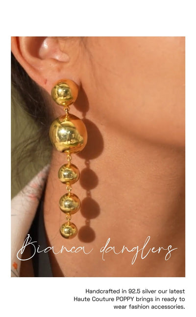 Bianca Danglers in Gold Plating