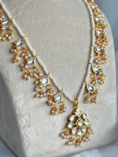Chamani in white pearls