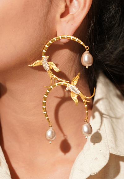 Andra Hoops in Gold Plating