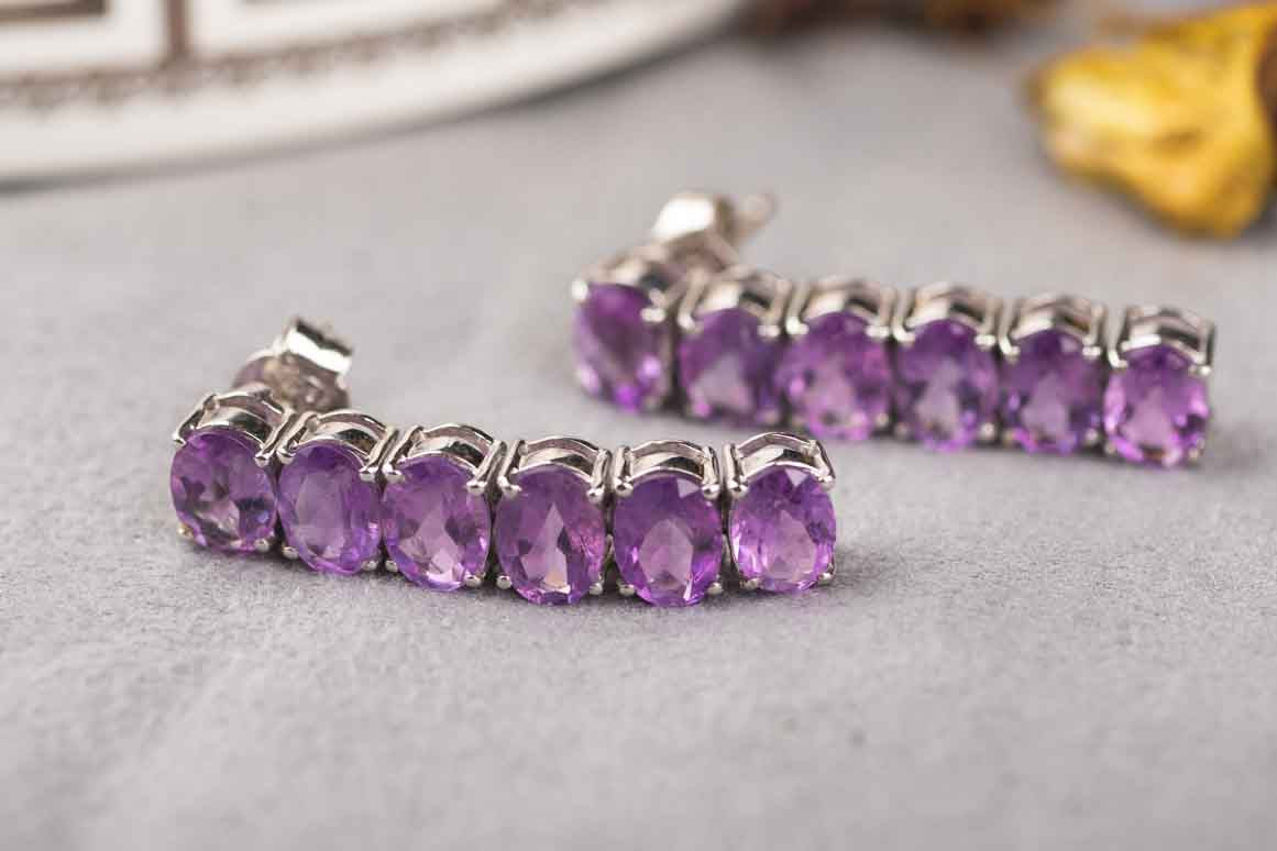 Silver Lavender Joy Earrings