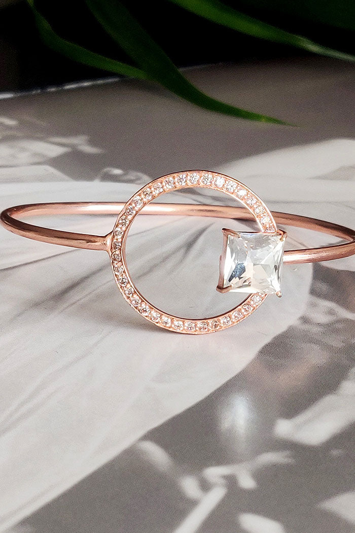 Rose Gold Toned Crescent Spell Band
