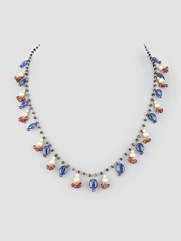 Silver Kalki Gemstone Necklace