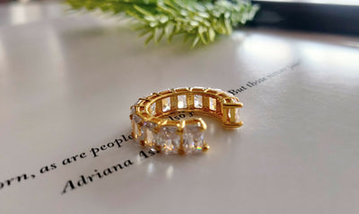 Baguette Crystal SS Ring