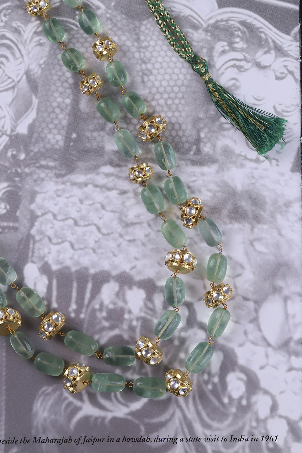 Silver Regalia Jade Necklace with Earrings