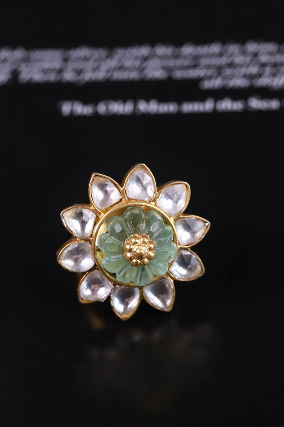 Silver Amia Jade Ring