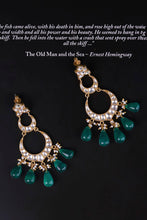 Load image into Gallery viewer, Silver Chandran Polki Earrings
