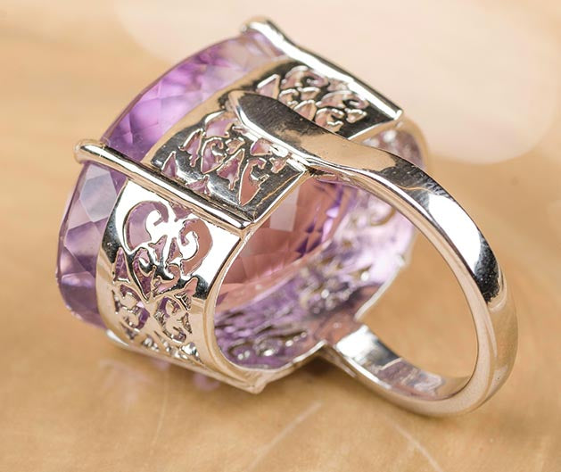 Silver Amethyst Cocktail Ring