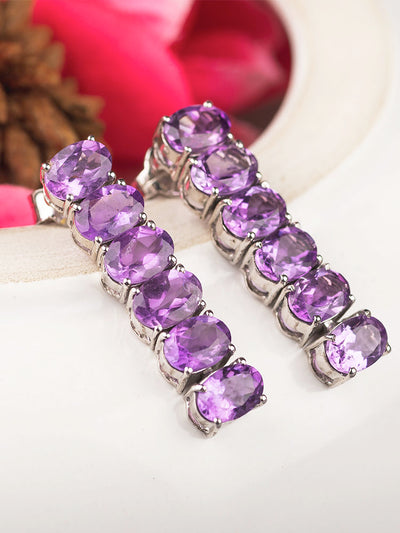 Silver Lavender Joy Earrings